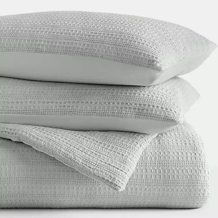 Kirklands Home Comforters|Mist Waffle Ultra-Soft 3-pc. Queen Comforter Set Green