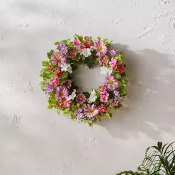 Hot Mixed Floral Ivy Wreath Wreaths
