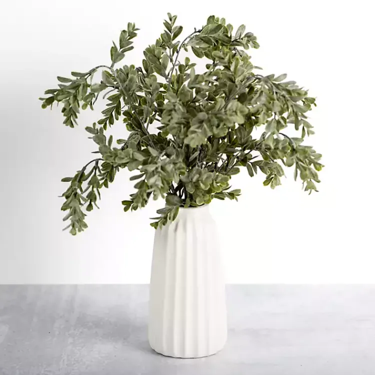 Outlet Mixed Greenery Arrangement in White Vase Arrangements & Greenery