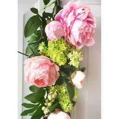 Sale Mixed Peony and Hydrangea Swag Teardrop Arrangements & Greenery