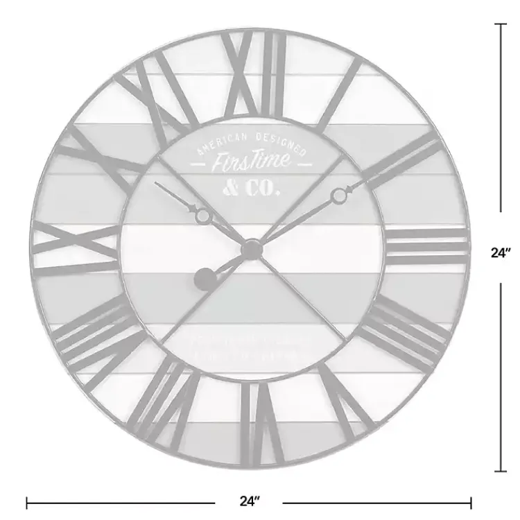 Kirklands Home Clocks|Mixed Plank and Black Metal Wall Clock