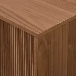 Kirklands Home Tv Stands & Media Consoles|Mocha Wood Fluted 2-Door TV Stand Brown