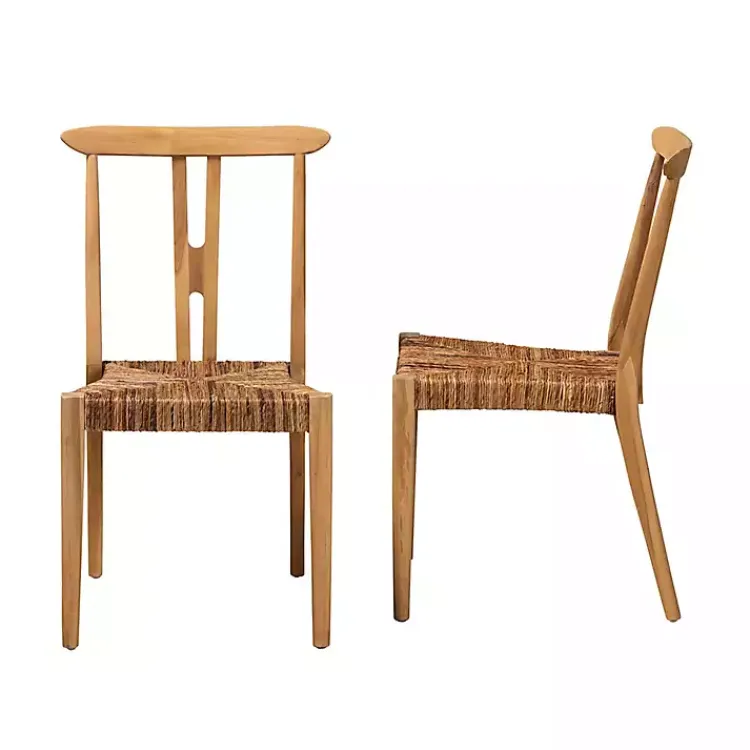 Kirklands Home Dining Chairs|Modern Bohemian Wishbone Dining Chairs, Set of 2 Tan