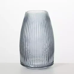 Online Modern Ribbed Glass Vase Vases