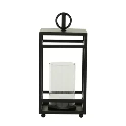 New Modern Vintage Iron Framed Lantern, 18 in. Lanterns
