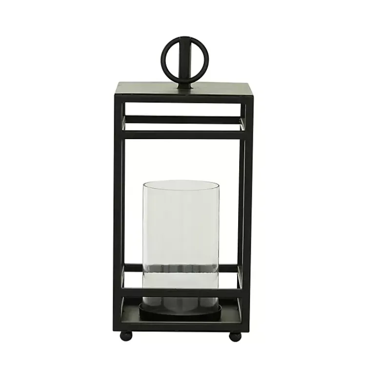 New Modern Vintage Iron Framed Lantern, 18 in. Lanterns