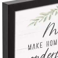 Kirklands Home Wall Quotes & Signs|Mom Make Home Wonderful Framed Canvas Print