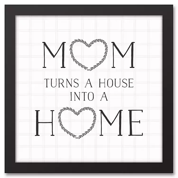 Kirklands Home Wall Quotes & Signs|Mom Turns a House into a Home Framed Canvas Print