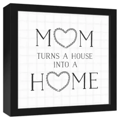 Kirklands Home Wall Quotes & Signs|Mom Turns a House into a Home Framed Canvas Print