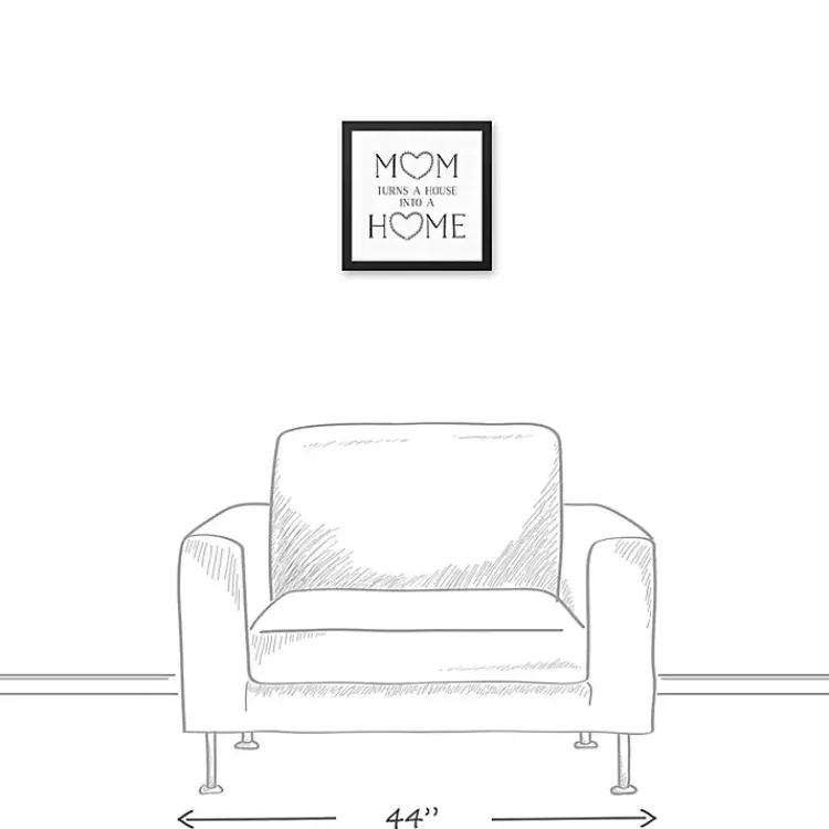 Kirklands Home Wall Quotes & Signs|Mom Turns a House into a Home Framed Canvas Print