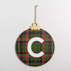 Best Monogram C Plaid Ornament Wall Plaque Monogram Seasonal Decor