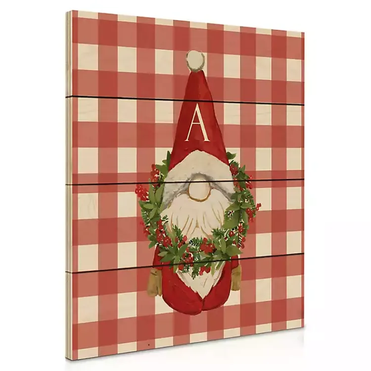 Discount Monogram Christmas Gnome Personalized Wall Plaque Monogram Seasonal Decor