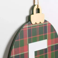 New Monogram F Plaid Ornament Wall Plaque Monogram Seasonal Decor