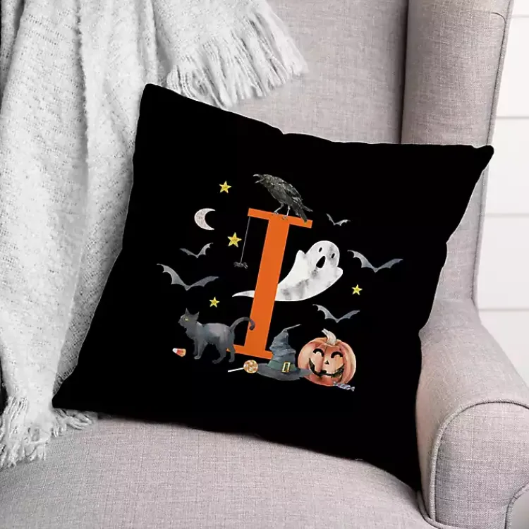 Hot Monogram I Halloween Indoor/Outdoor Pillow Halloween