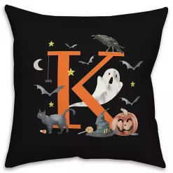 Hot Monogram K Halloween Indoor/Outdoor Pillow Halloween