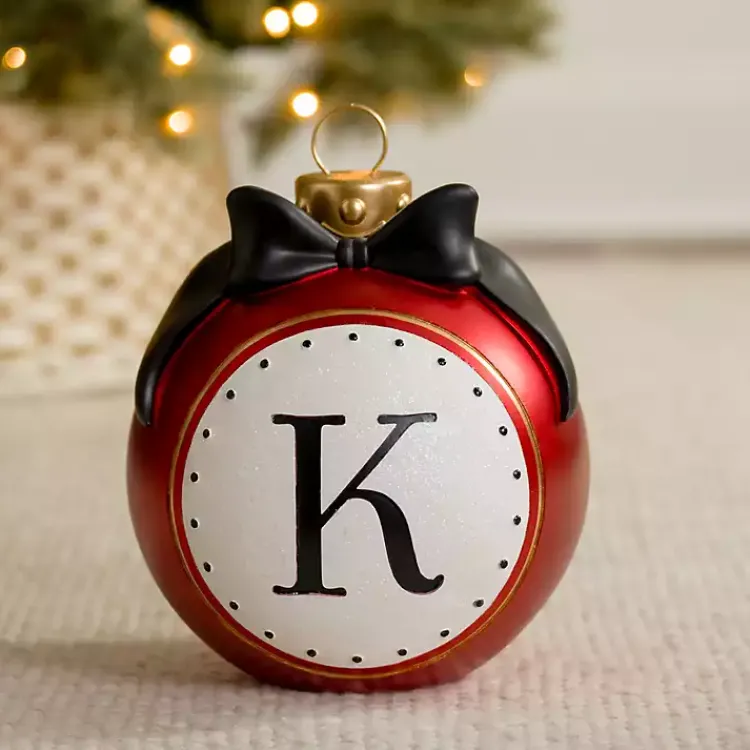 New Monogram K Outdoor Christmas Ornament Monogram Seasonal Decor