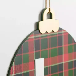 Clearance Monogram L Plaid Ornament Wall Plaque Monogram Seasonal Decor