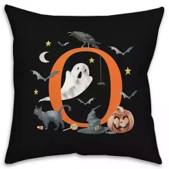 Monogram O Halloween Indoor/Outdoor Pillow Halloween