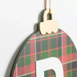 Clearance Monogram P Plaid Ornament Wall Plaque Monogram Seasonal Decor