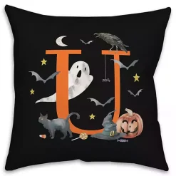New Monogram U Halloween Indoor/Outdoor Pillow Halloween
