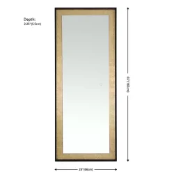 Kirklands Home Full Length & Floor Mirrors|Montauk LED Full Length Mirror Gold