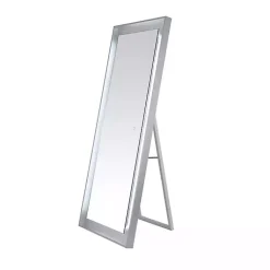 Kirklands Home Full Length & Floor Mirrors|Montauk LED Full Length Mirror Silver