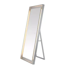 Kirklands Home Full Length & Floor Mirrors|Montauk LED Full Length Mirror Silver