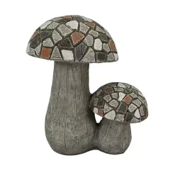 Kirklands Home Garden Statues|Mosaic Mushrooms Outdoor Statue