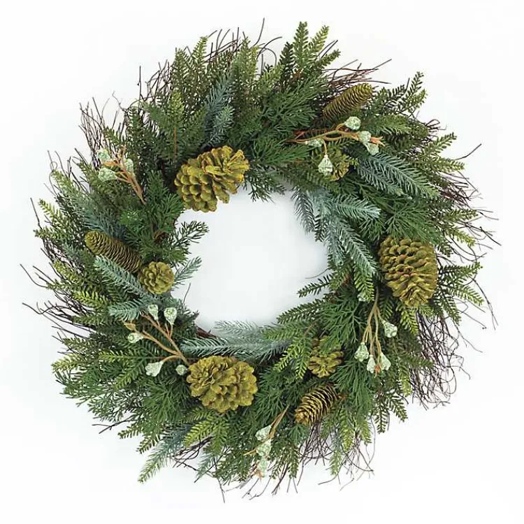 New Mossy Mixed Pinecone Wreath Christmas Wreaths