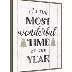 Online Most Wonderful Time Framed Canvas Print Christmas Art & Wall Decor