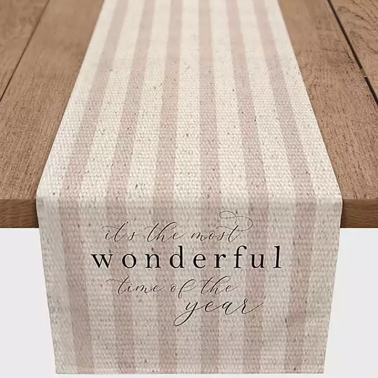 Outlet Most Wonderful Time of the Year Runner, 90 in. Christmas Dining & Entertaining