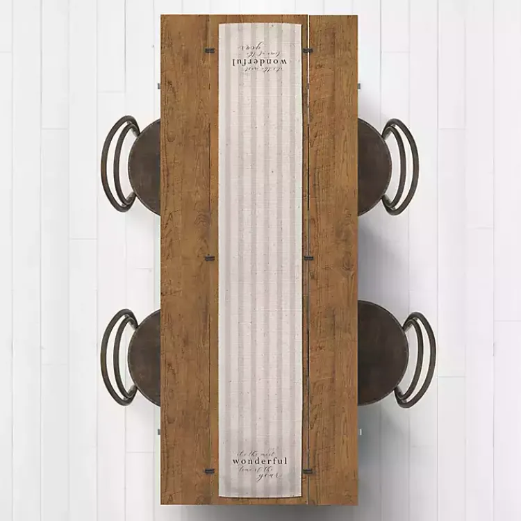 Outlet Most Wonderful Time of the Year Runner, 90 in. Christmas Dining & Entertaining