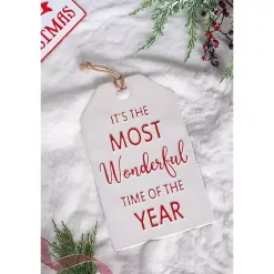 Most Wonderful Time of Year Hangtag Wall Plaque Christmas Art & Wall Decor
