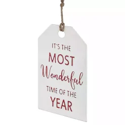 Most Wonderful Time of Year Hangtag Wall Plaque Christmas Art & Wall Decor