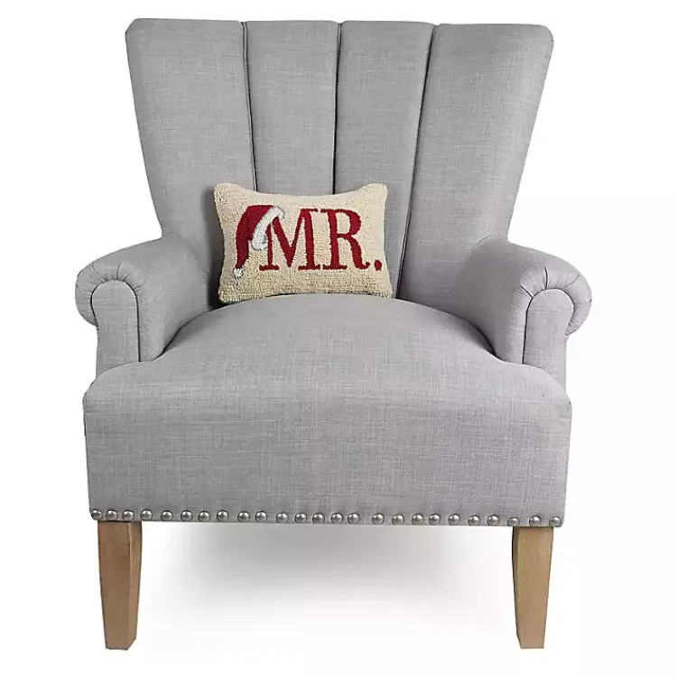 Sale Mr. Santa Hat Wool Lumbar Pillow Pillows