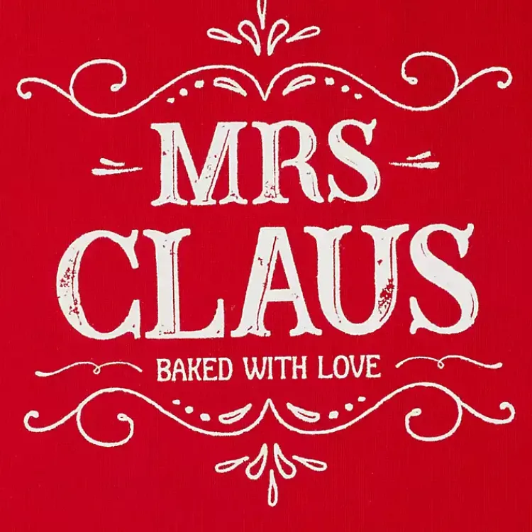 Online Mrs. Claus Apron and Kitchen Towels, Set of 3 Christmas Dining & Entertaining