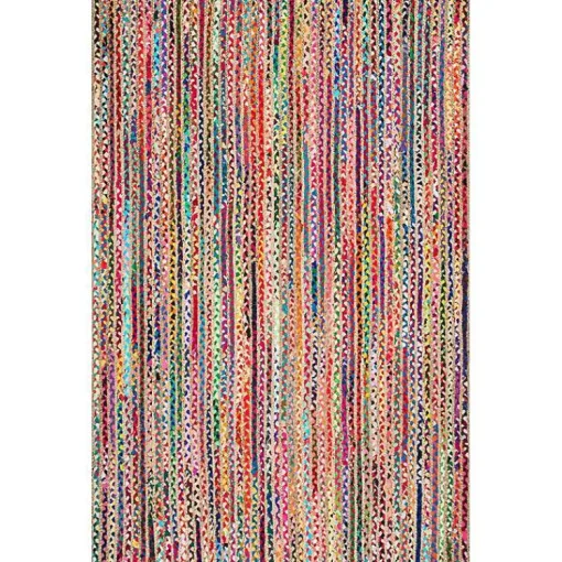 Kirklands Home Area Rugs|-Color Braided Jute and Cotton Area Rug, 8x10 Multi