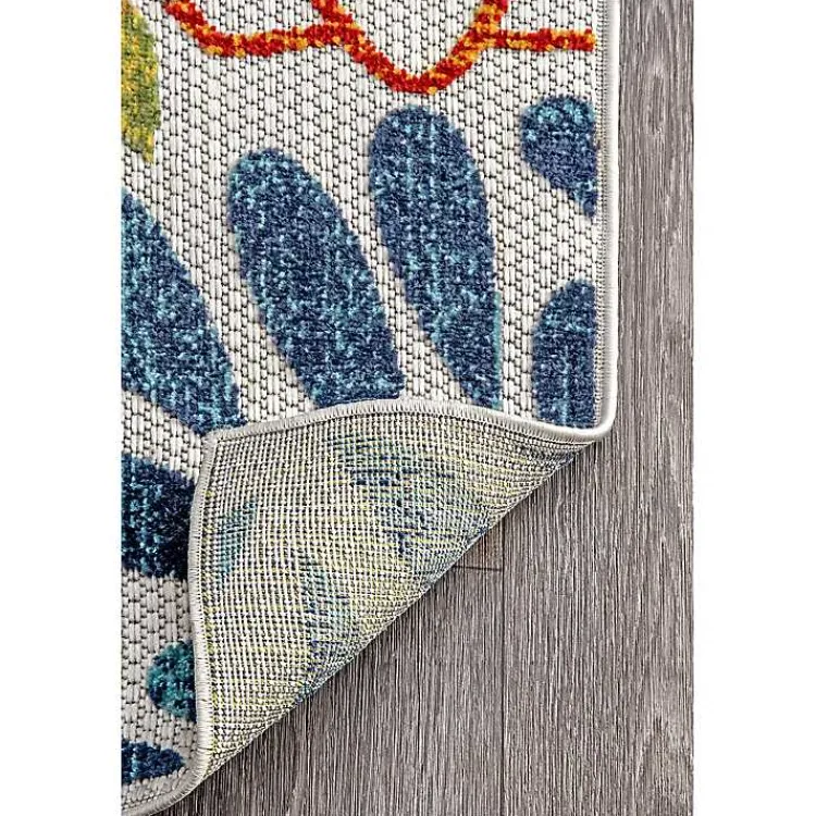 Kirklands Home Outdoor Rugs|Multicolor Burst Indoor/Outdoor Area Rug, 5x8