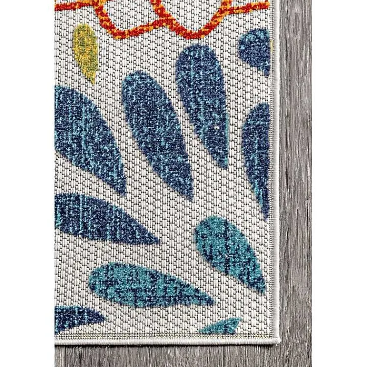 Kirklands Home Outdoor Rugs|Multicolor Burst Indoor/Outdoor Area Rug, 5x8