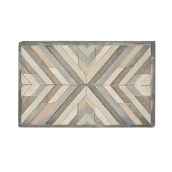 Kirklands Home Wall Plaques|Multicolor Criss Cross Chevron Wood Wall Plaque