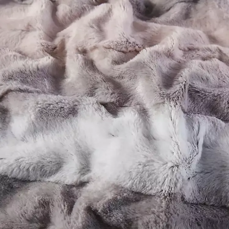 color Faux Fur Oversized Throw Blanket Blankets & Throws