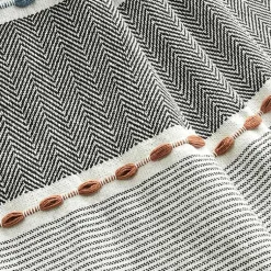 color Herringbone Stripe Throw Blankets & Throws