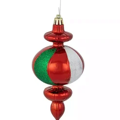 New Multicolor Shatterproof Finial Ornaments, Set of 8 Christmas Ornaments