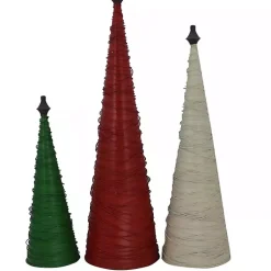 Online Multicolor Swirled Iron Christmas Trees, Set of 3 Christmas Decorations