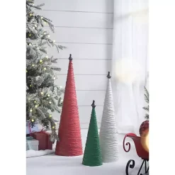 Online Multicolor Swirled Iron Christmas Trees, Set of 3 Christmas Decorations