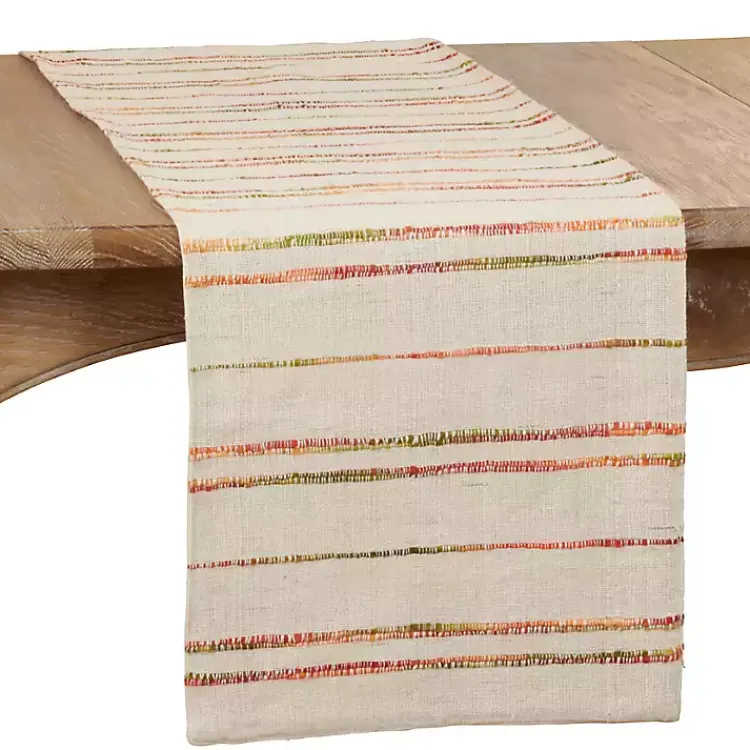 Kirklands Home Table Linens|Multicolor Woven Lines Table Runner, 54 in.