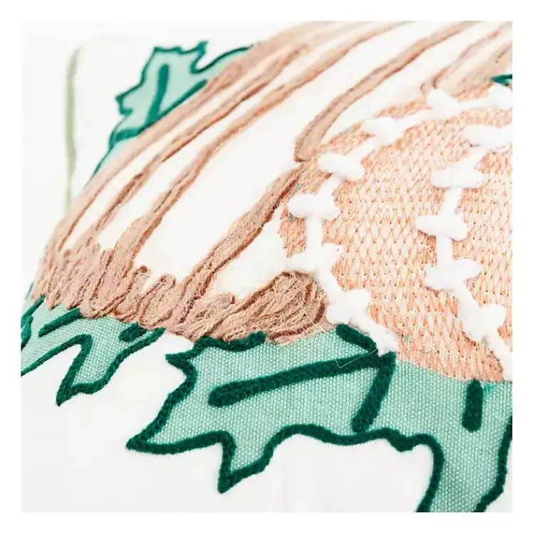 Online colored Pumpkins Embroidered Throw Pillow Fall