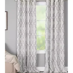 Kirklands Home Curtains & Drapes|Mushroom Interlock Single Curtain Panel, 84 in.