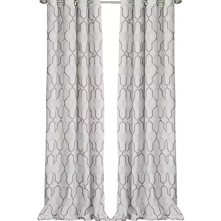 Kirklands Home Curtains & Drapes|Mushroom Interlock Single Curtain Panel, 84 in.