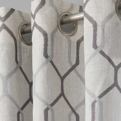 Kirklands Home Curtains & Drapes|Mushroom Interlock Single Curtain Panel, 84 in.